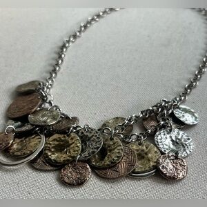 Elegant Mixed Metal Disc Necklace